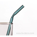 custom colored drinking glass coffee straws set